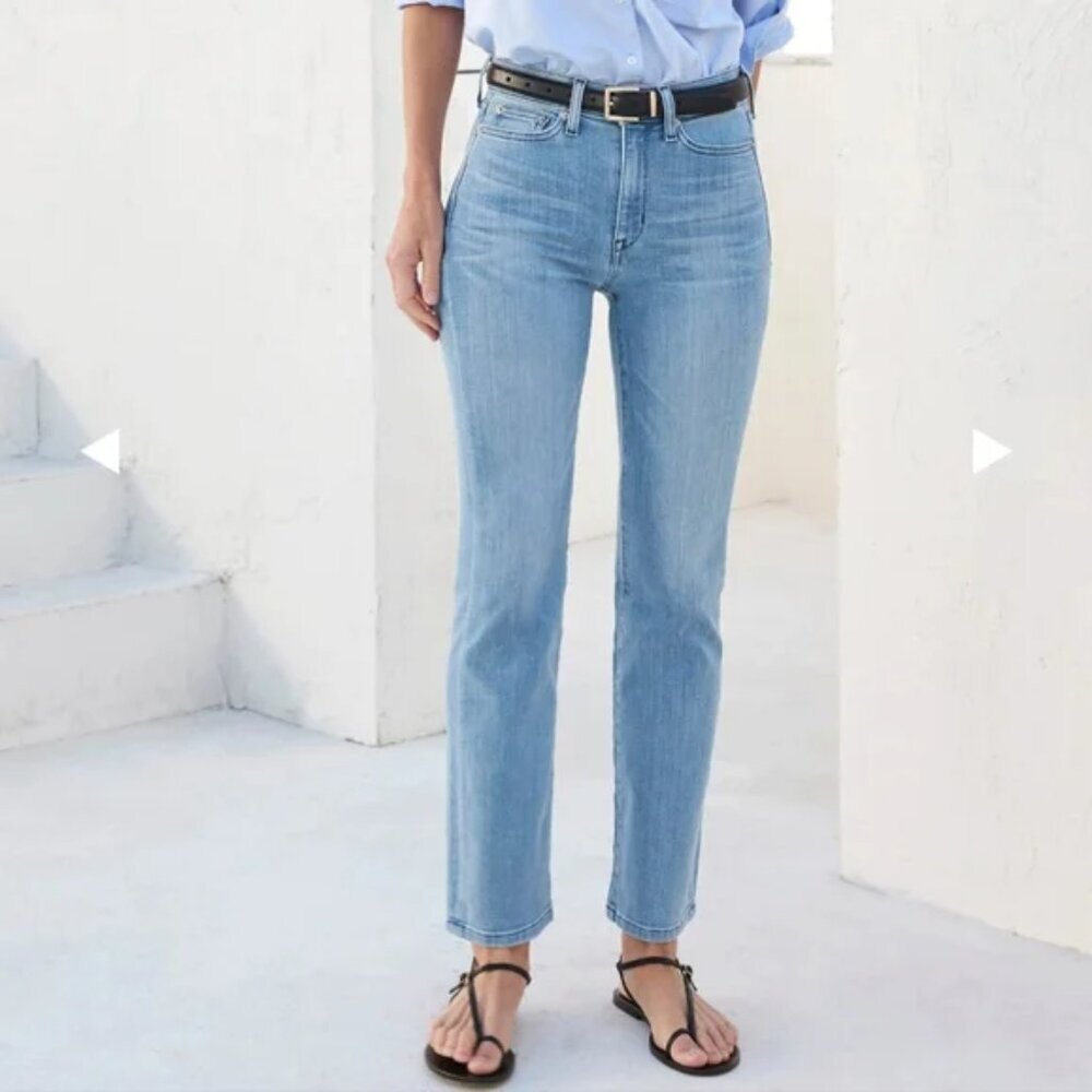 AYR Women's Straight Leg Jeans in Sky Blue